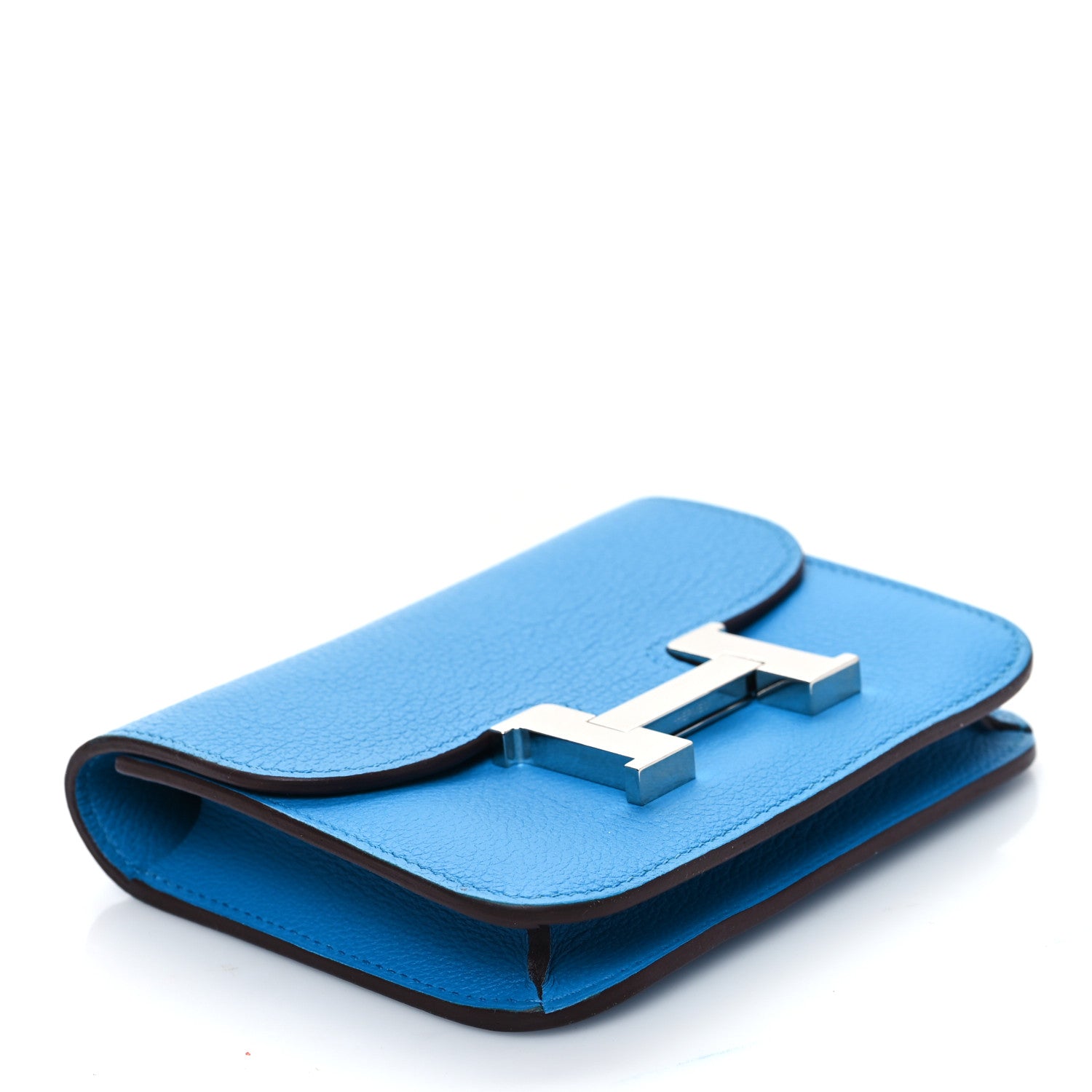 Hermes Evercolor Constance Slim Wallet Bleu Frida 4 of 8