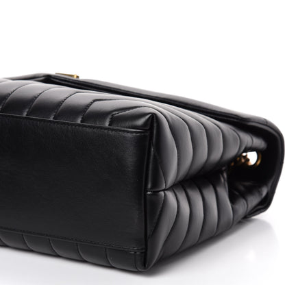 Saint Laurent Calfskin Y Quilted Monogram Medium Loulou Chain Satchel Black 8 of 15