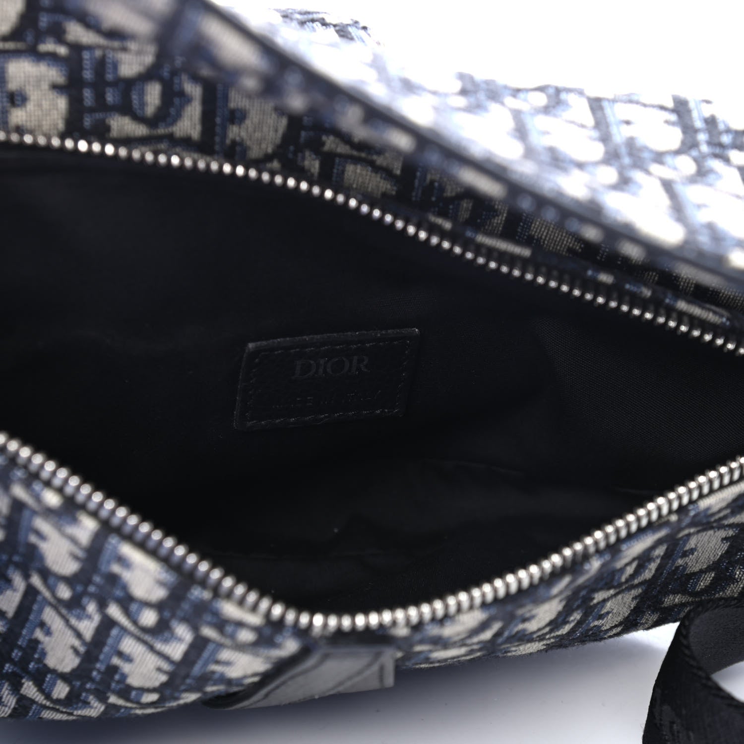 Christian Dior Oblique Mens Saddle Bag Blue 4 of 4