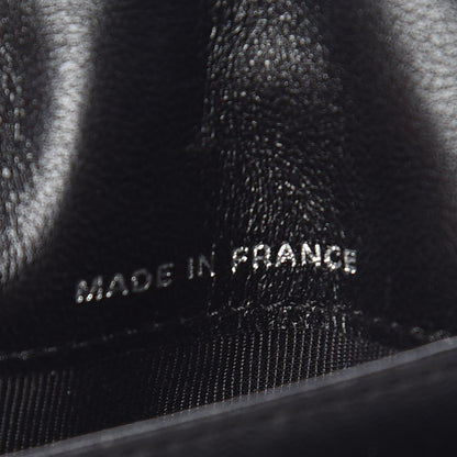 Chanel Lambskin Quilted Zip Around Coin Purse Wallet Black 9 of 10