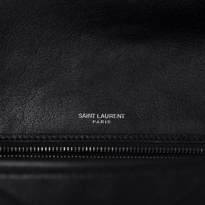 Saint Laurent Lambskin Matelasse Monogram Microstud Medium Niki Chain Satchel Black 8 of 11