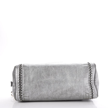 Chanel Metallic Goatskin Medium Luxe Ligne Bowler Tote Silver 6 of 23