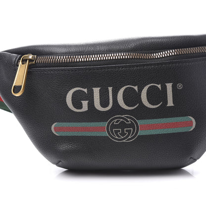 Gucci Grained Calfskin Small Logo Belt Bag Black 7 of 9