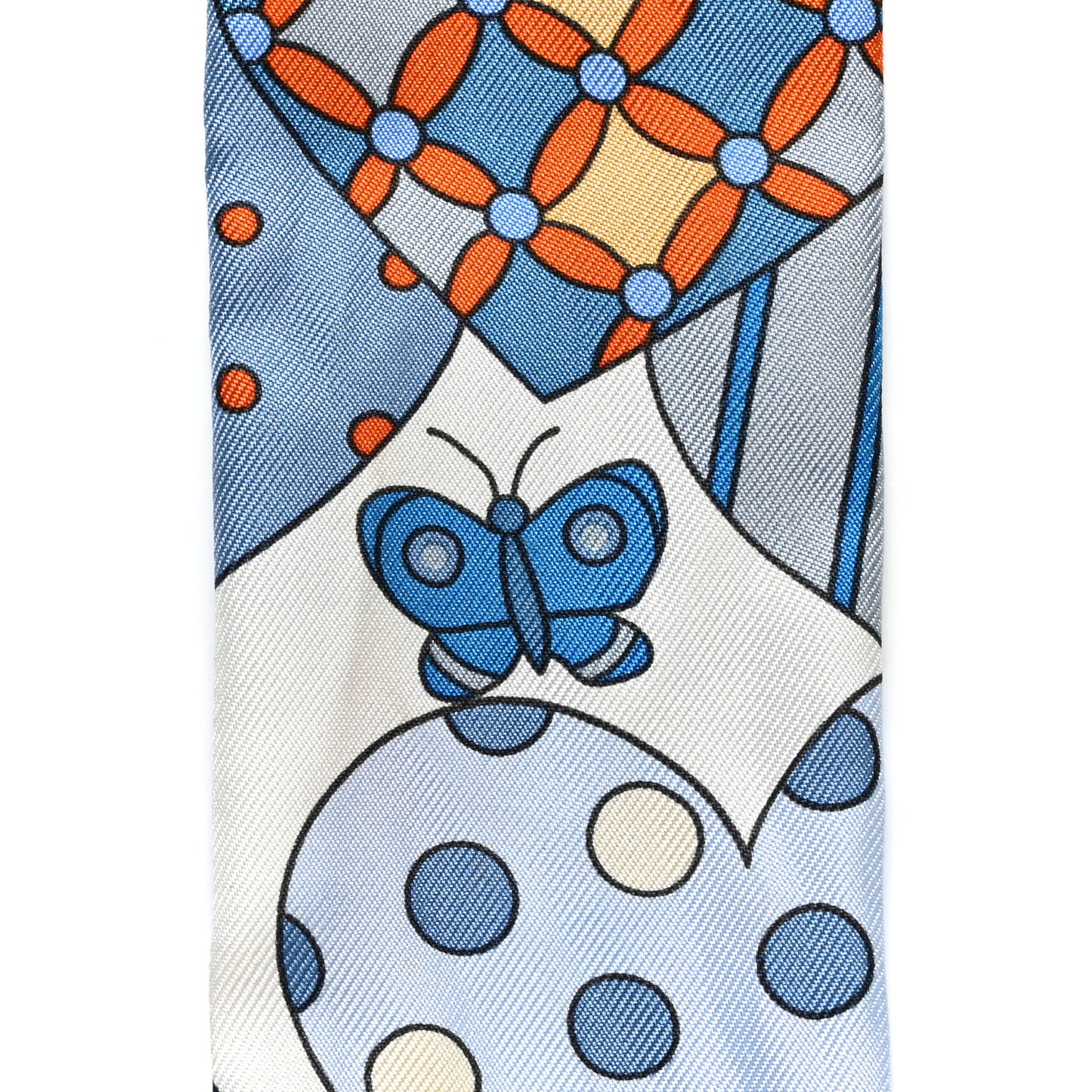 Silk Les Murmures de la Foret Twilly Bleu Jean Orange