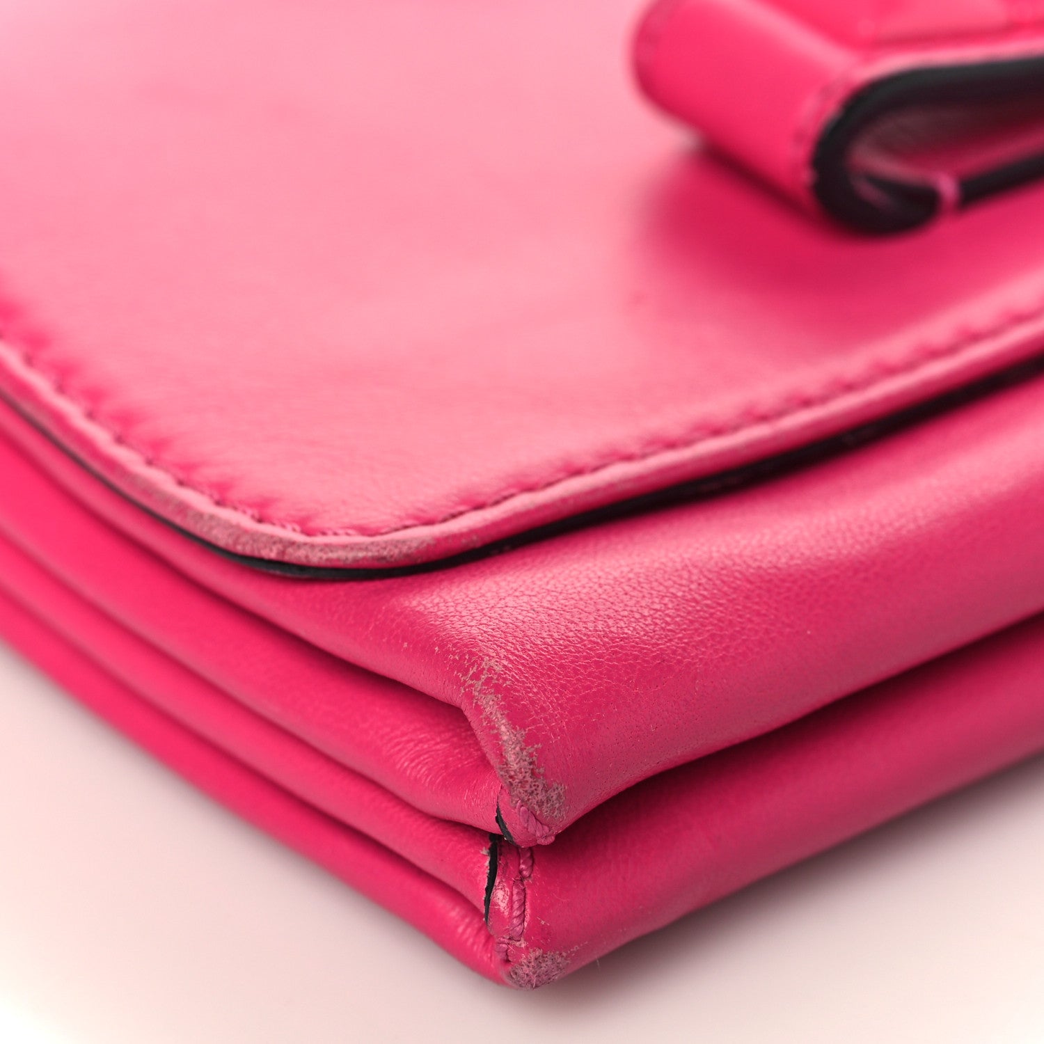 Valentino Garavani Calfskin Va Va Voom Shoulder Bag Pop Fuxia 7 of 15