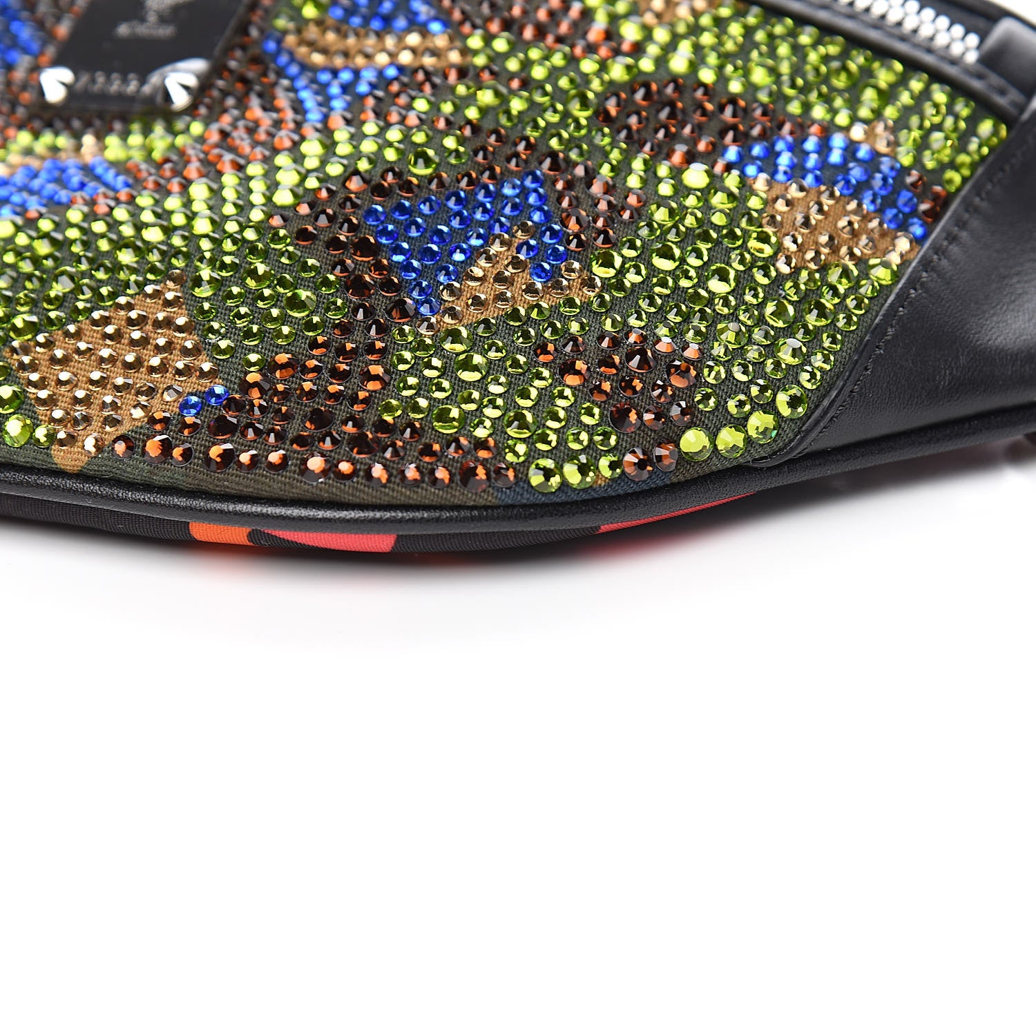 MCM Visetos Nylon Crystal Lion Camo Crossbody Bag Multicolor 9 of 10