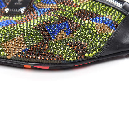MCM Visetos Nylon Crystal Lion Camo Crossbody Bag Multicolor 9 of 10