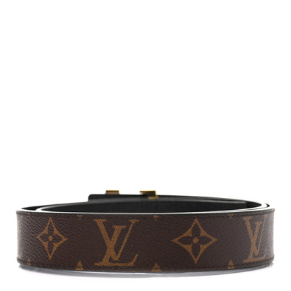 Louis Vuitton Calfskin Monogram 30mm LV Initiales Reversible Belt 75 30 Black 2 of 7