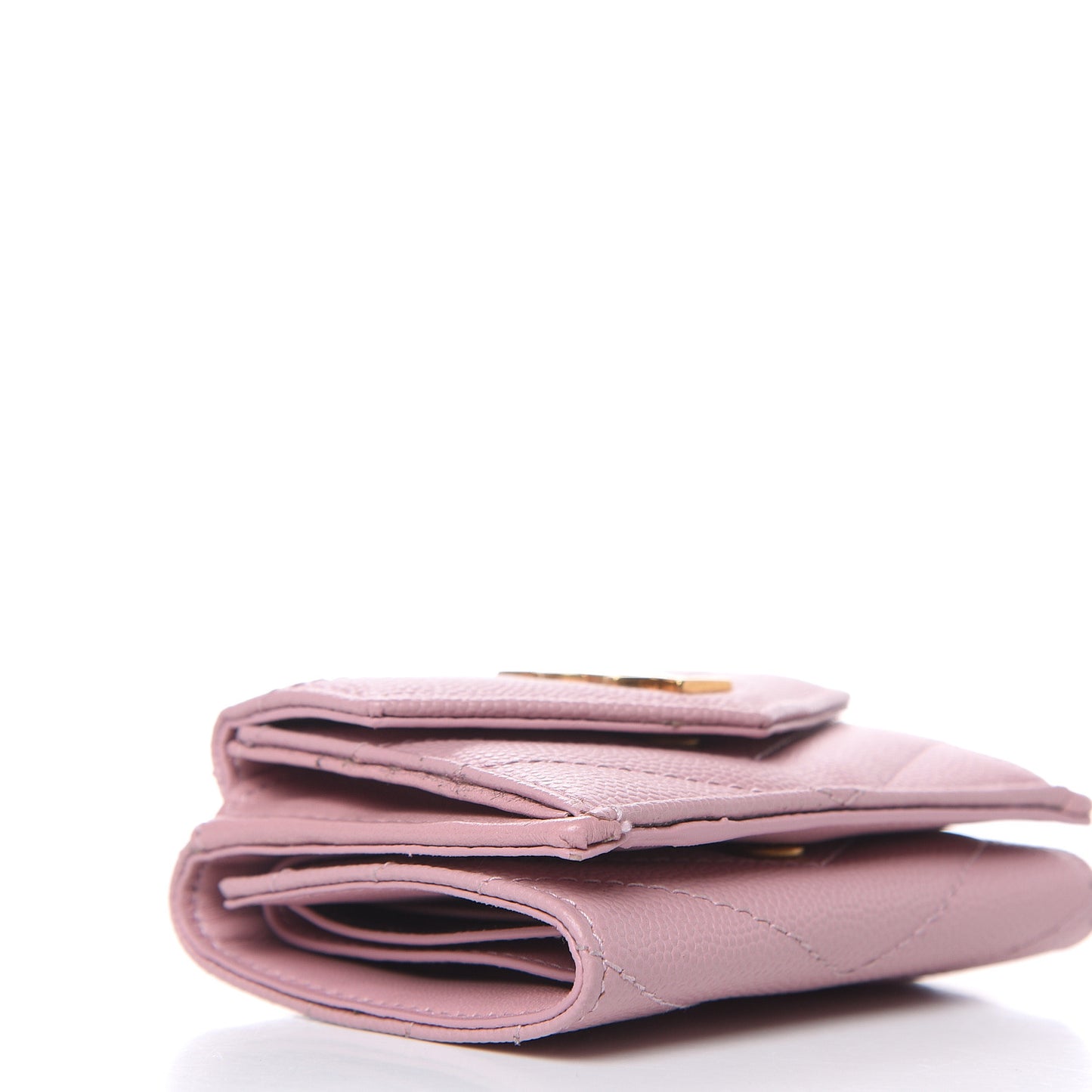 Grain De Poudre Matelasse Chevron Monogram Tiny Wallet Tender Pink
