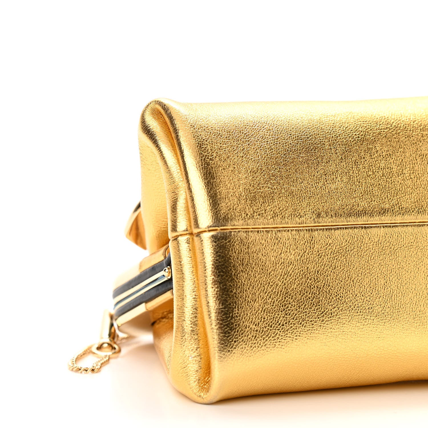 Valentino Garavani Metallic Calfskin Mini Supervee Clutch Soft Gold 8 of 9