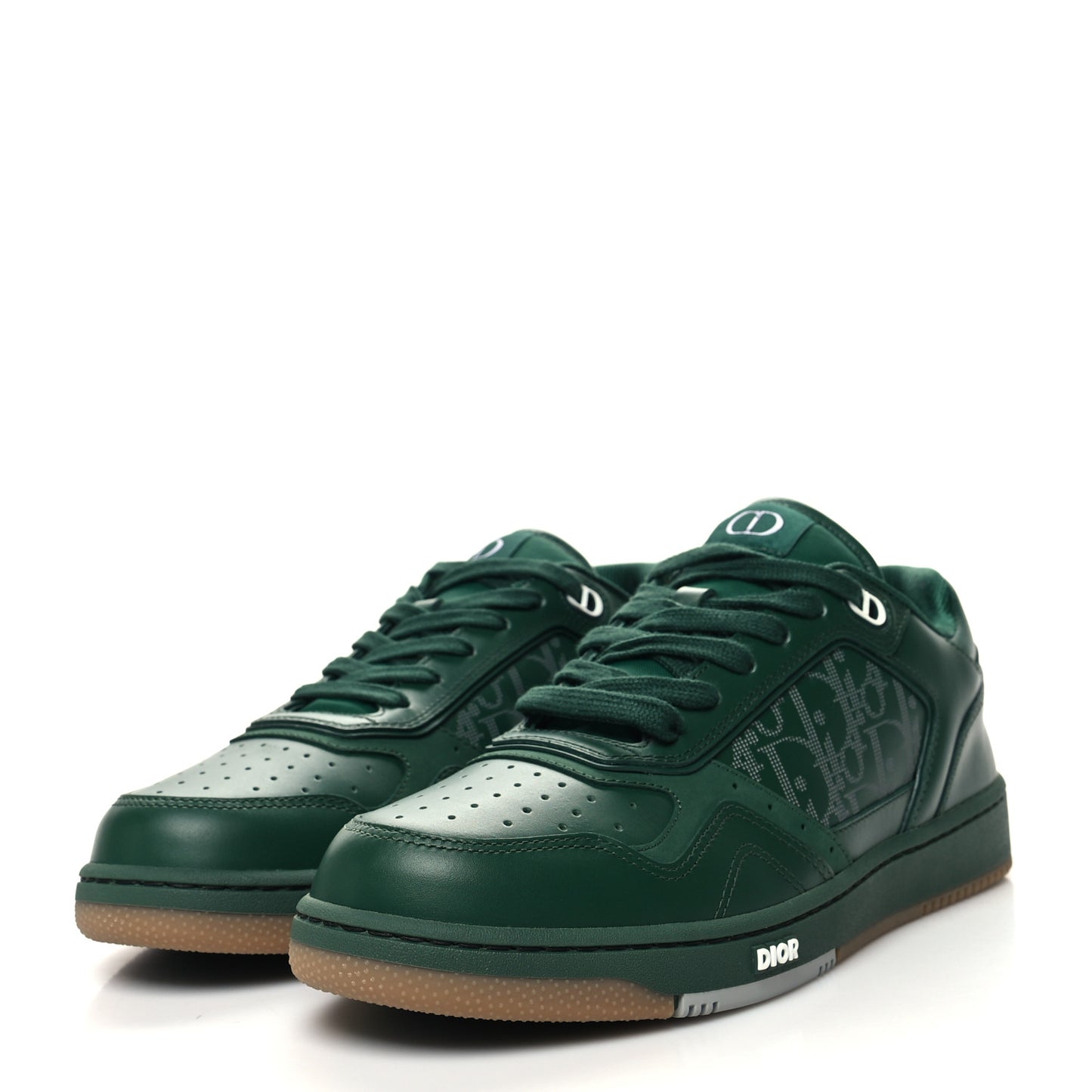 Smooth Calfskin Oblique Galaxy Mens B27 Low Top Sneakers 42 Green Beige