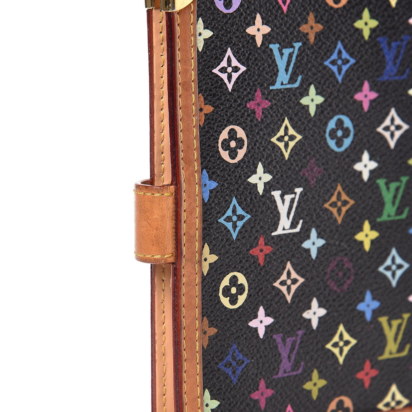 Monogram Multicolor Small Ring Agenda Cover Black