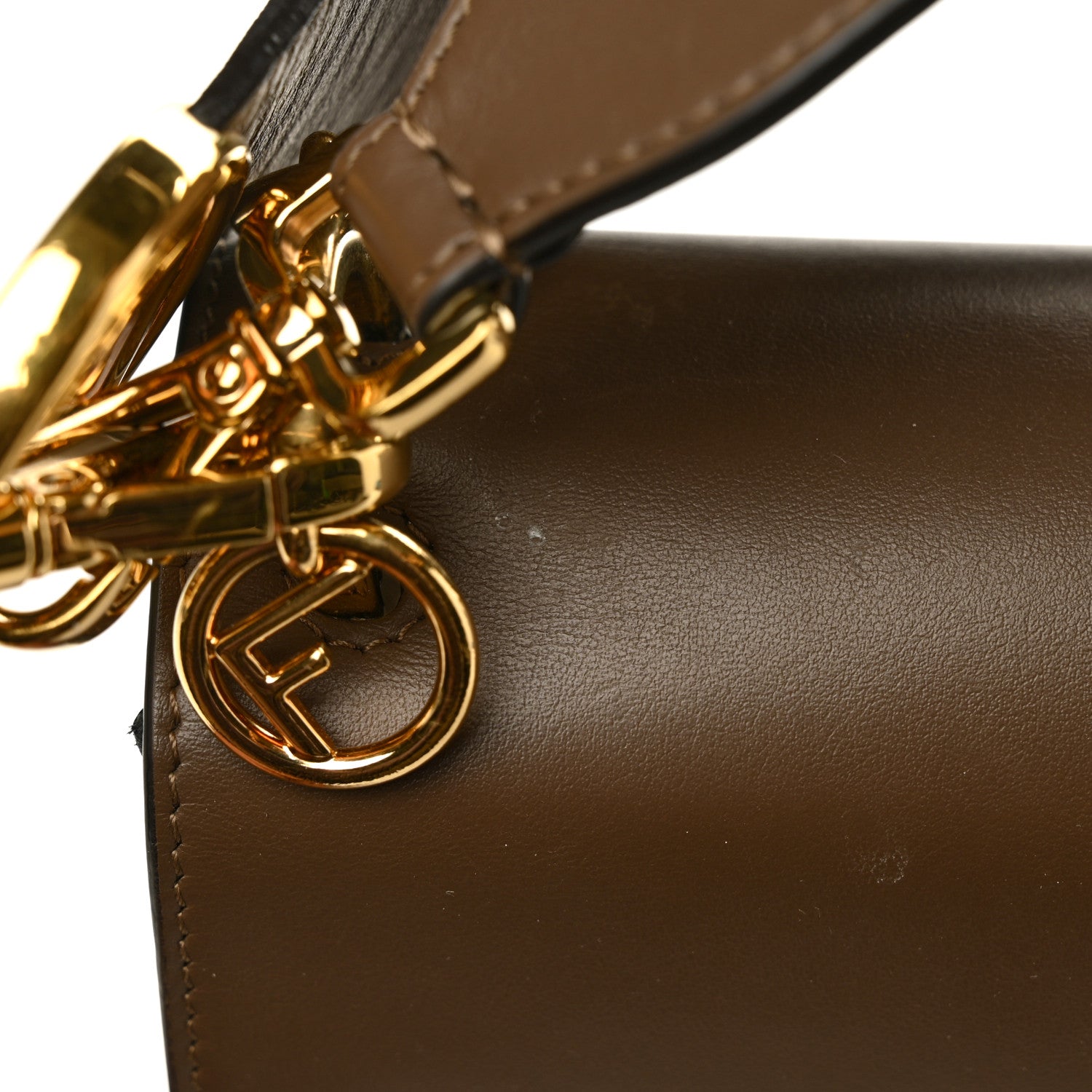 Fendi Vitello Century F is Fendi Bi-Color FF 1974 Embossed Kan I Shoulder Bag Maya Black 11 of 12