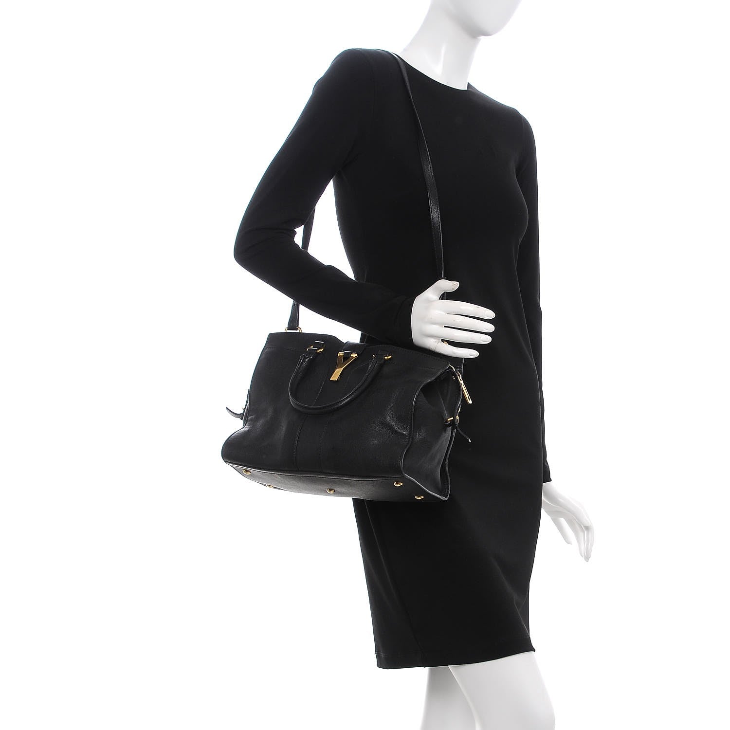 Saint Laurent Sheepskin Small Cabas ChYc Black 2 of 18