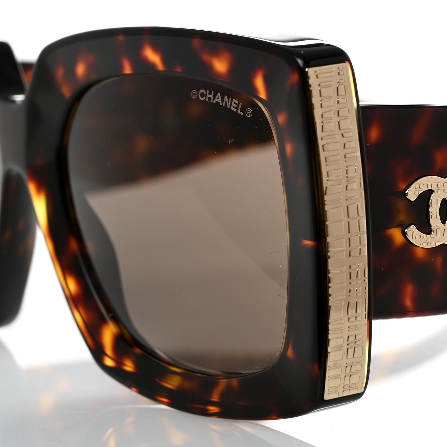 Acetate Rectangle Sunglasses 5435 Tortoise