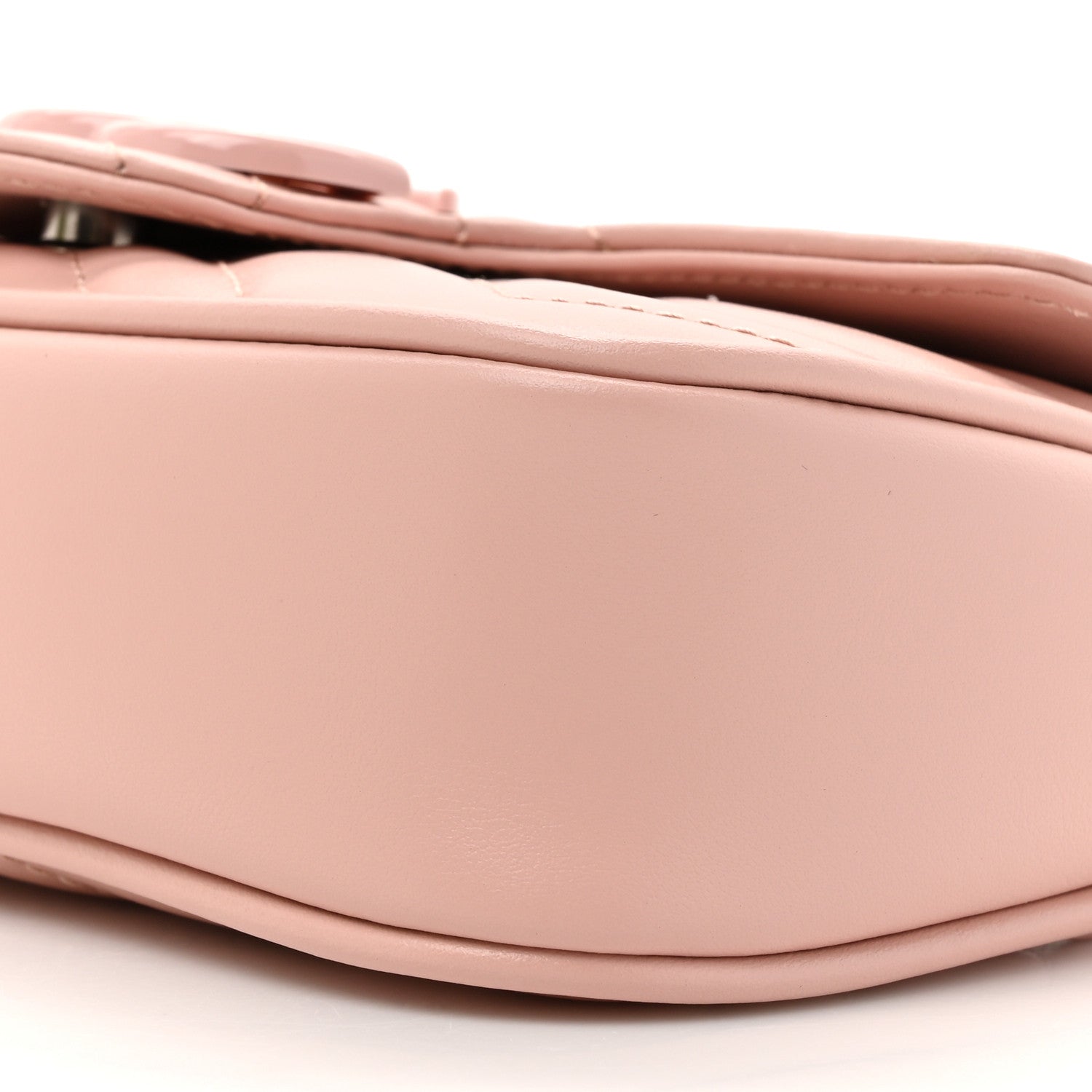 Gucci Calfskin Matelasse Monochrome GG Marmont Chain Belt Bag Perfect Pink 9 of 11