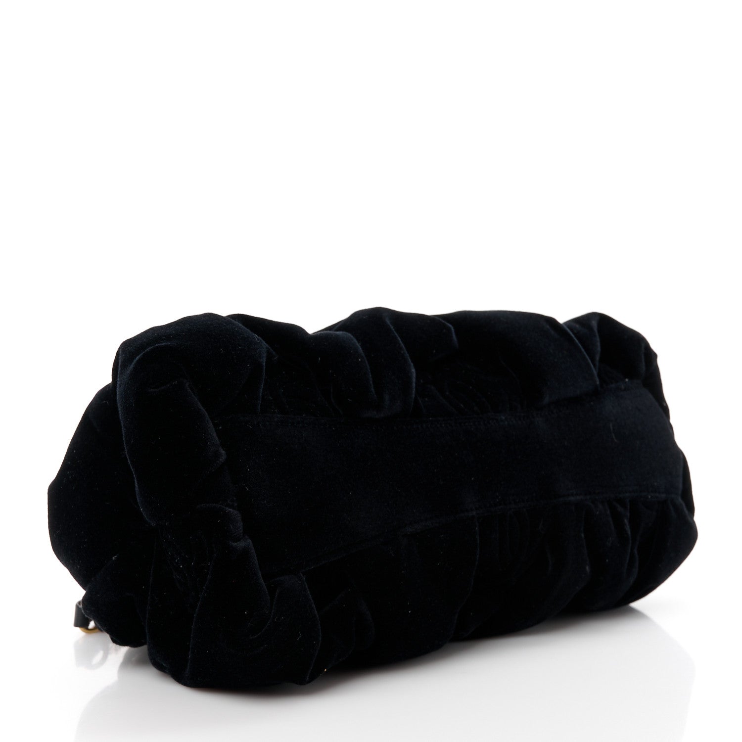 Chanel Velvet Enamel CC Kiss Lock Clutch Black 4 of 11