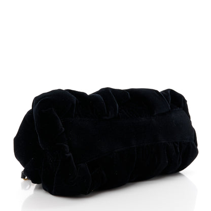 Chanel Velvet Enamel CC Kiss Lock Clutch Black 4 of 11