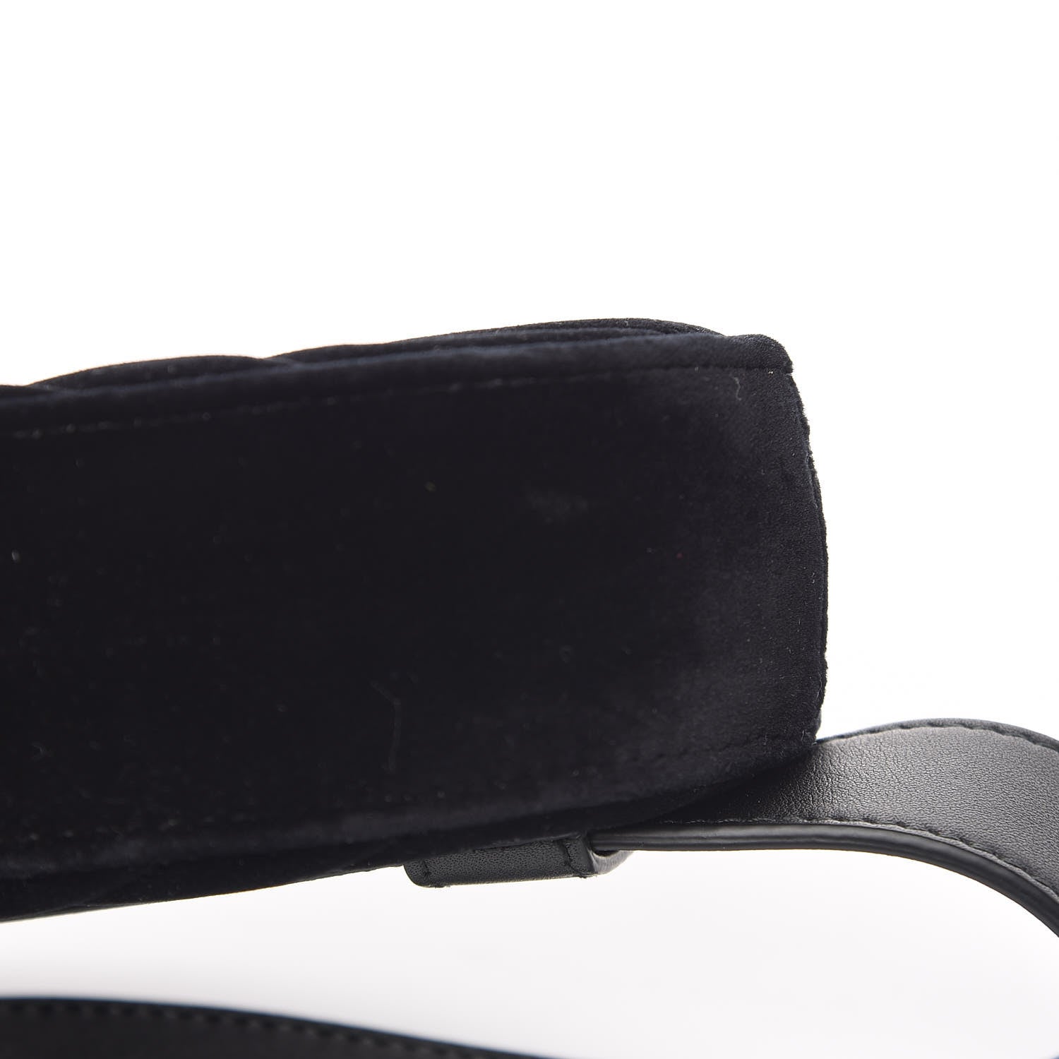 Gucci Velvet Matelasse GG Marmont Belt Bag 75 30 Black 5 of 8