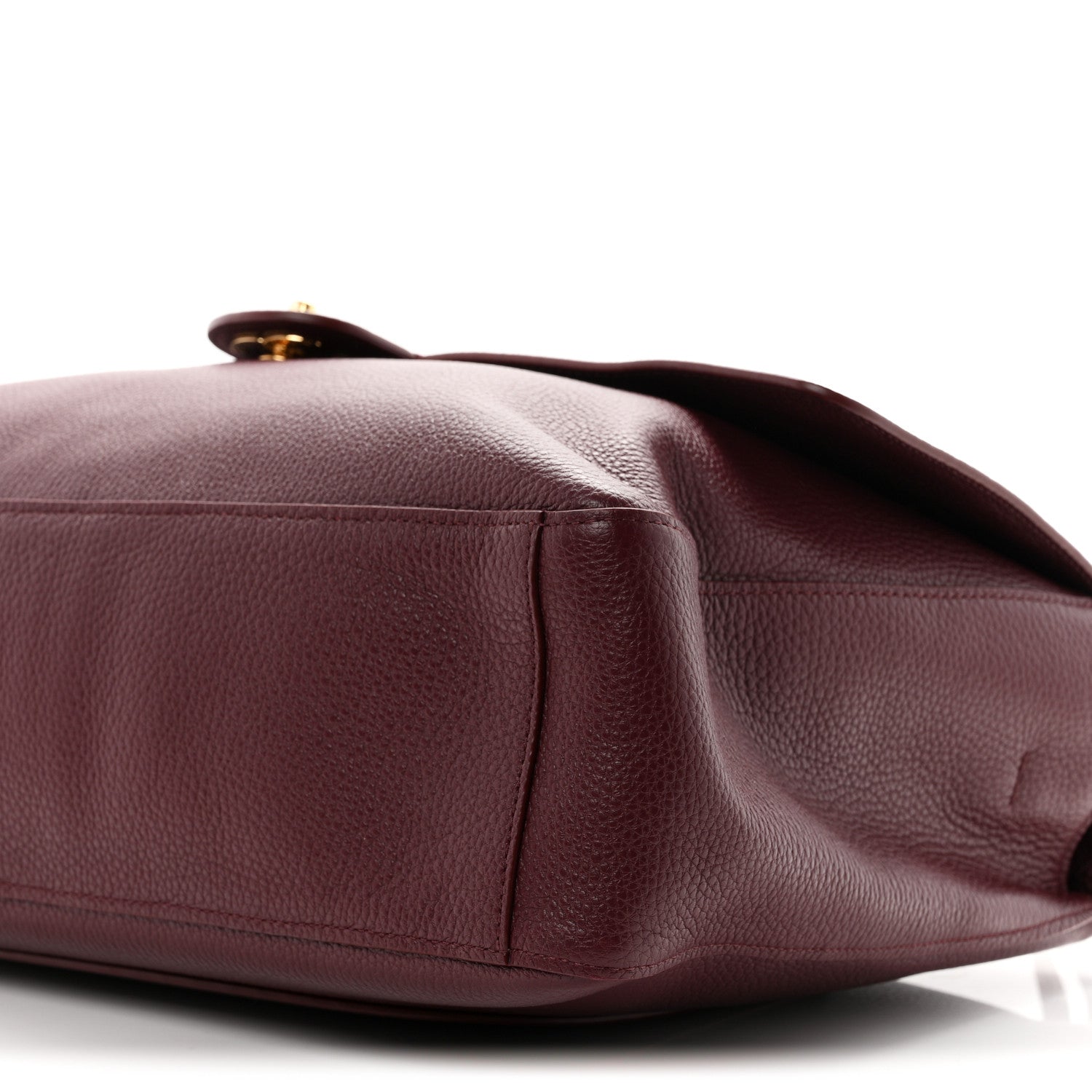 Chanel Grained Calfskin Souplissimo Maxi Flap Burgundy 10 of 11