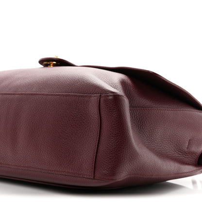 Chanel Grained Calfskin Souplissimo Maxi Flap Burgundy 10 of 11