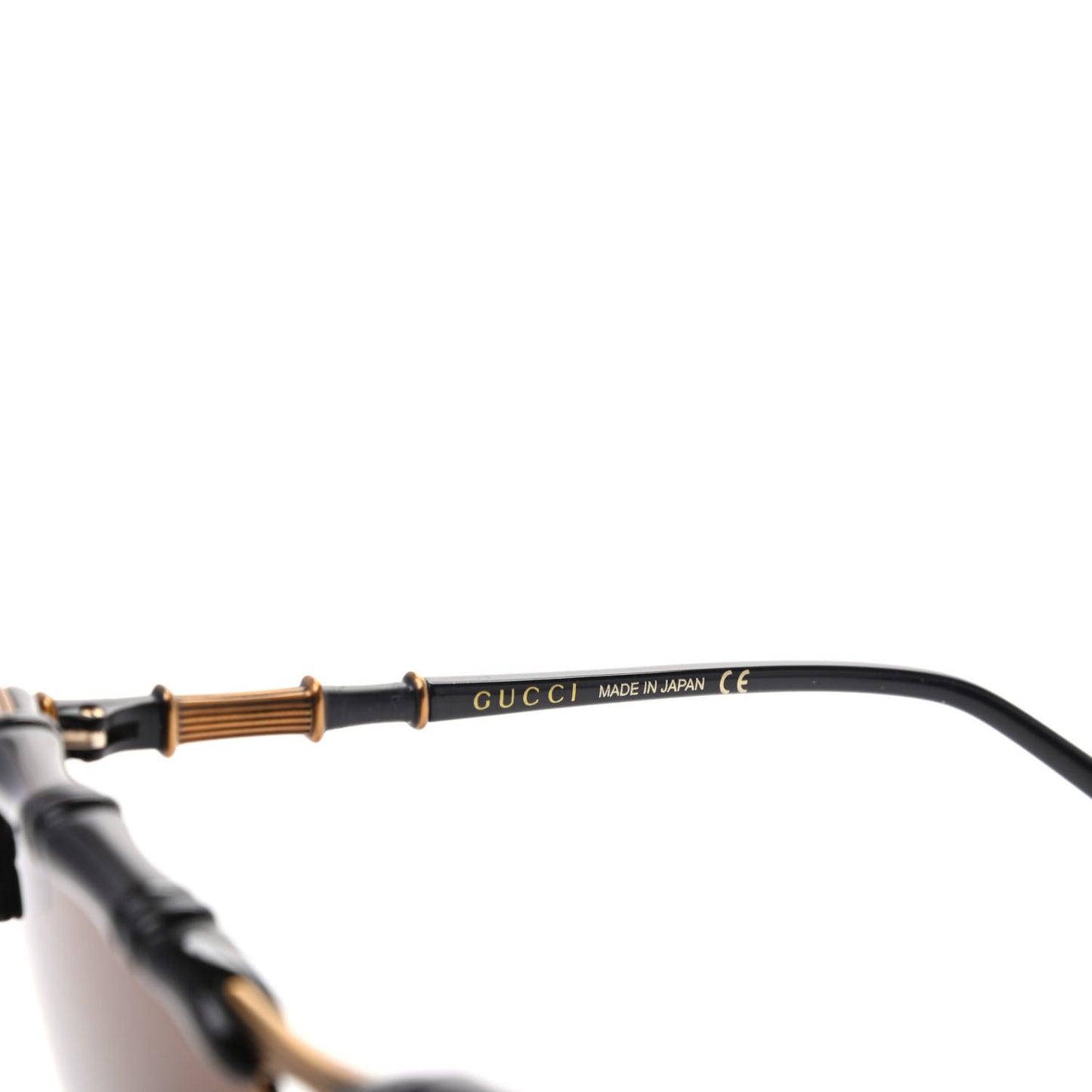 Acetate Metal Bamboo Sunglasses GG660S Black Brown