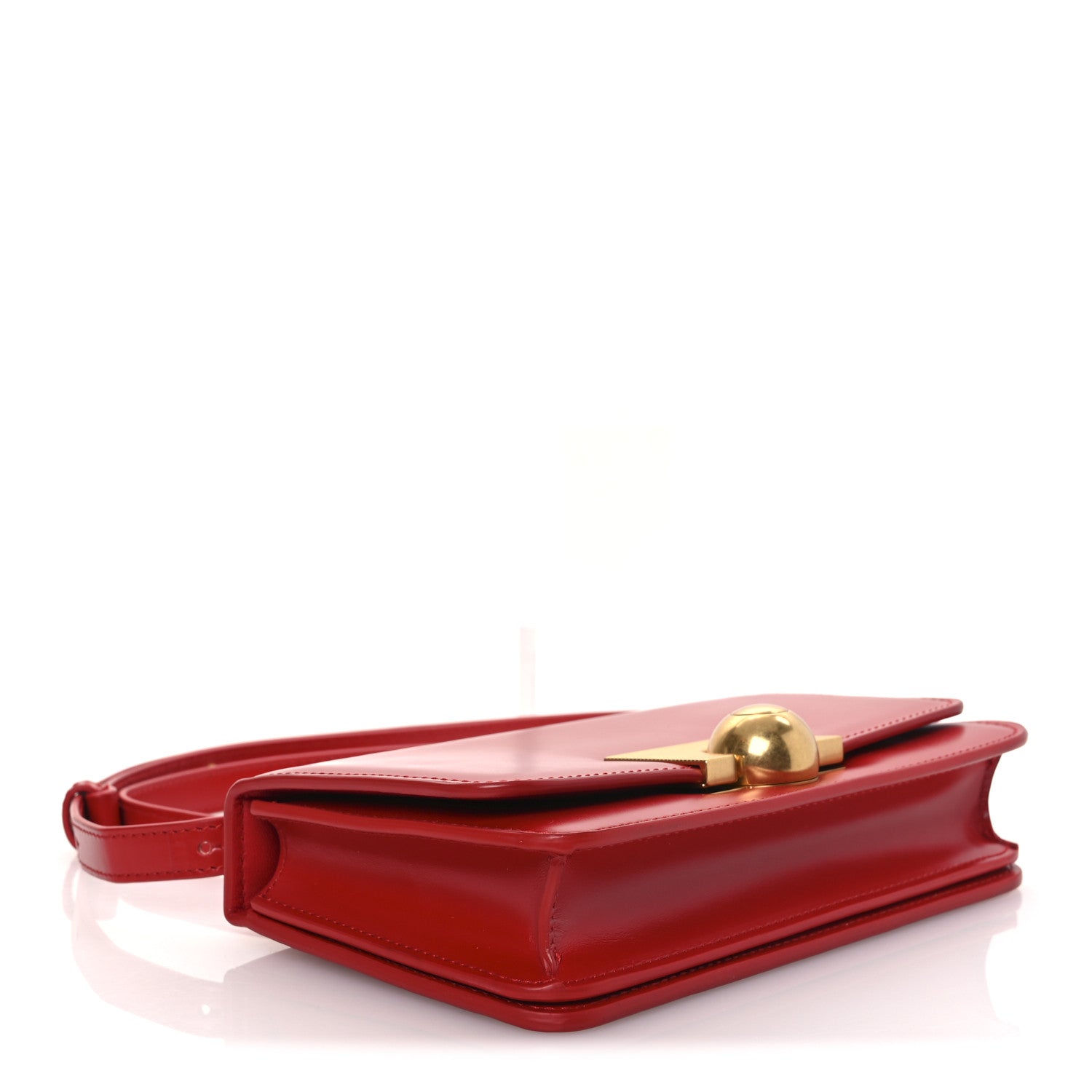Bottega Veneta Spazzolato Calfskin Mini Classic BV Bag Bright Red 4 of 11