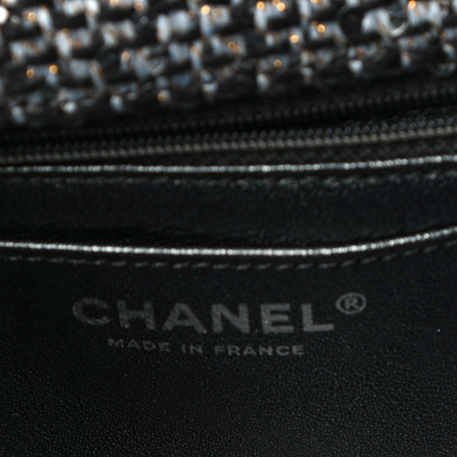 Chanel Tweed Quilted 2.55 Reissue Mini Flap Silver Black Gold 8 of 10