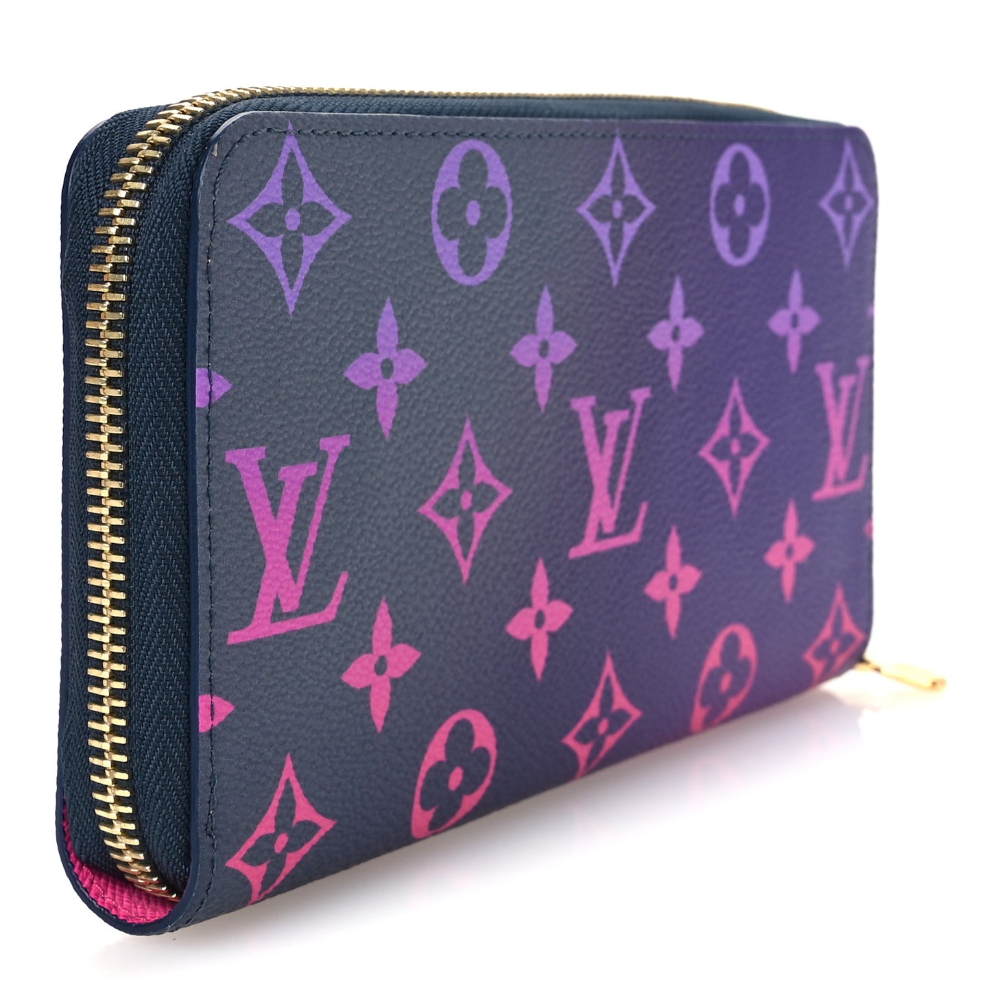 Monogram Giant Spring In The City Zippy Wallet Midnight Fuchsia