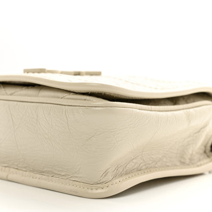 Saint Laurent Crinkled Calfskin Matelasse Monogram Niki Chain Wallet Crema Soft 9 of 9