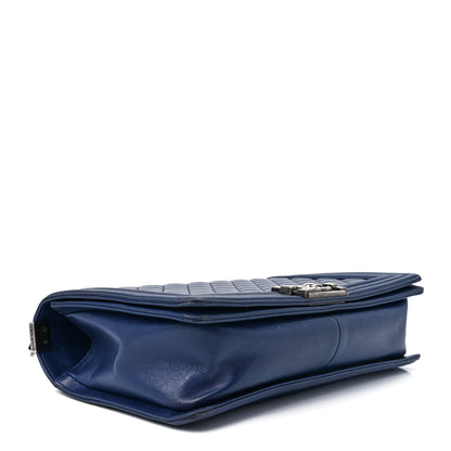 Chanel Calfskin Quilted New Medium Boy Flap Navy Blue 4 of 11