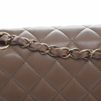 Chanel Lambskin Quilted Medium Double Flap Beige 9 of 14