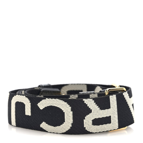 Nylon Webbing Logo Strap Black
