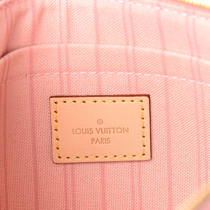 Louis Vuitton Damier Azur Neverfull MM GM Pochette Rose Ballerine 5 of 7
