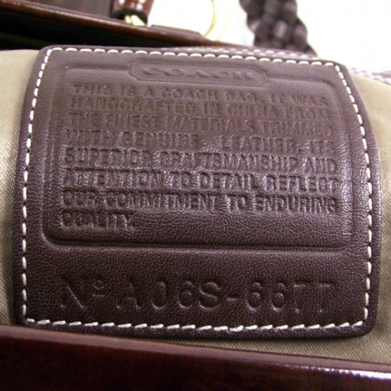 FASHIONPHILE COACHCanvasDAPHNETotePurseBagIvory6677 8 of 8