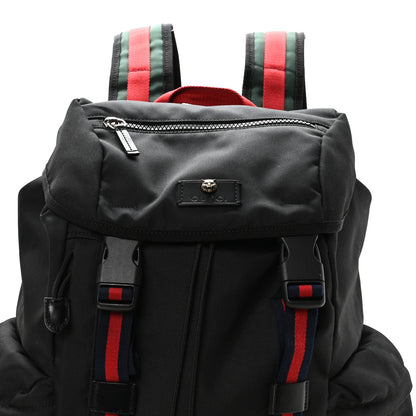 Gucci Techno Canvas Web Double Buckle Backpack Black 8 of 10