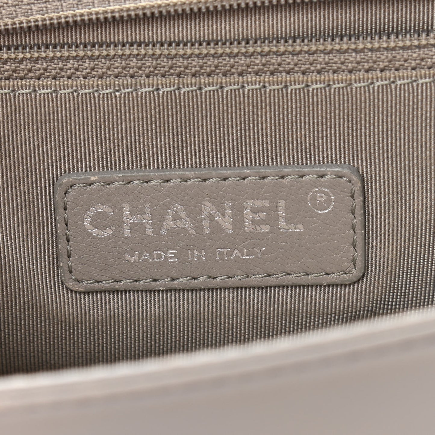 Calfskin Ombre Quilted New Medium Boy Flap Grey Beige