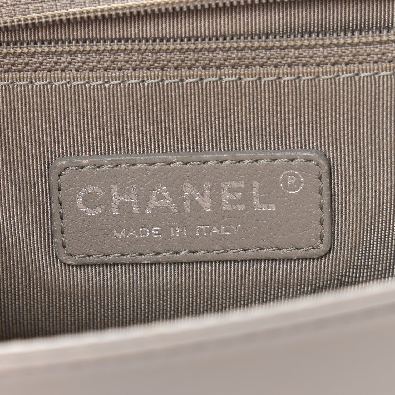 Chanel Calfskin Ombre Quilted New Medium Boy Flap Grey Beige 6 of 11