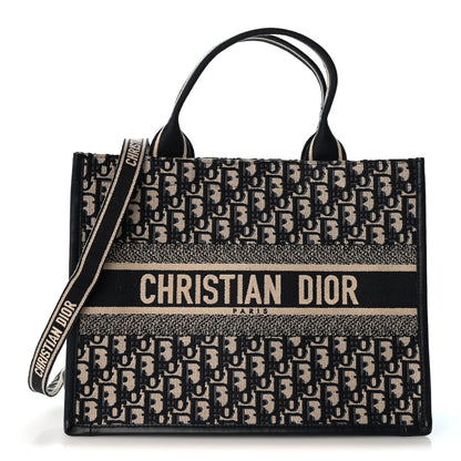 Christian Dior Oblique Calfskin Medium Book Tote With Strap Blue Multicolor 1 of 14