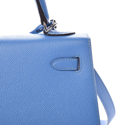 Hermes Epsom Kelly Sellier 25 Bleu Paradis 21 of 39