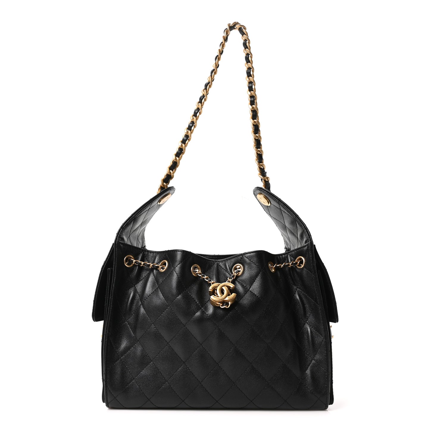 Caviar Quilted Small Chanel 25 Handbag Black