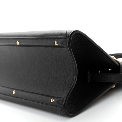 Louis Vuitton Grained Calfskin Steamer MM Black Chataigne 10 of 10