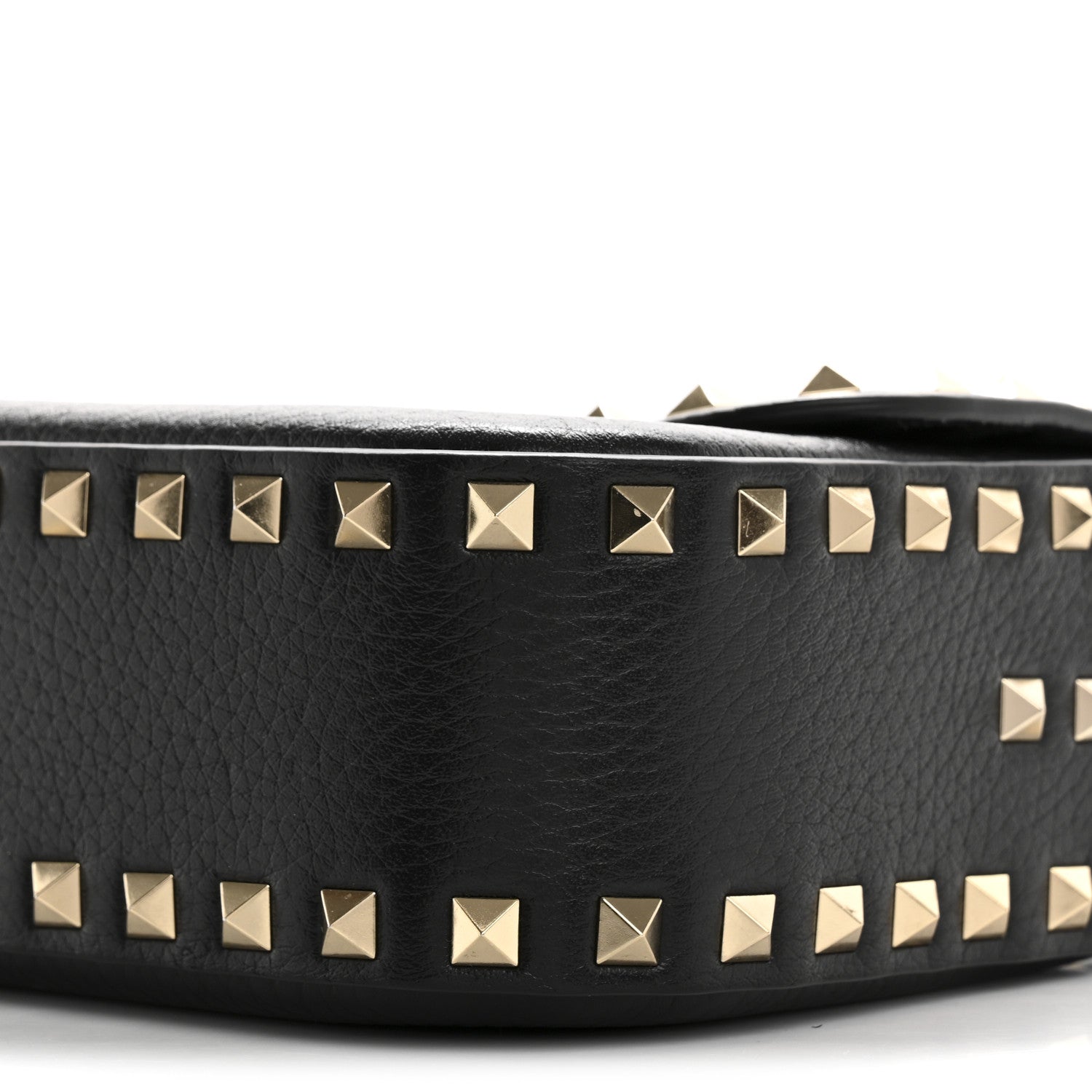 Valentino Garavani Pebbled Calfskin Medium Rockstud Flip Lock Shoulder Bag Black 10 of 14