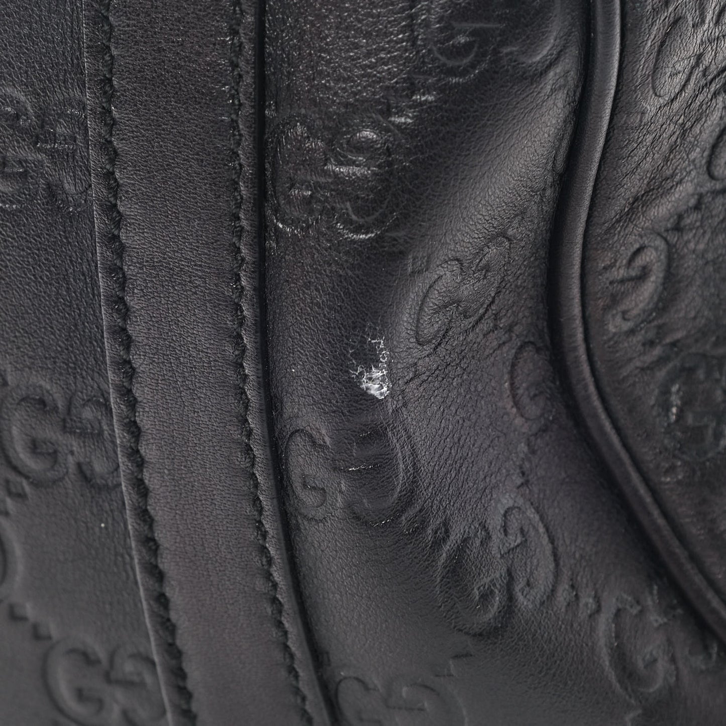 Guccissima Large GG Twins Hobo Black