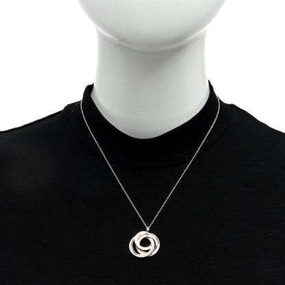 Tiffany Sterling Silver Rubedo 1837 Circles Pendant Necklace 2 of 6