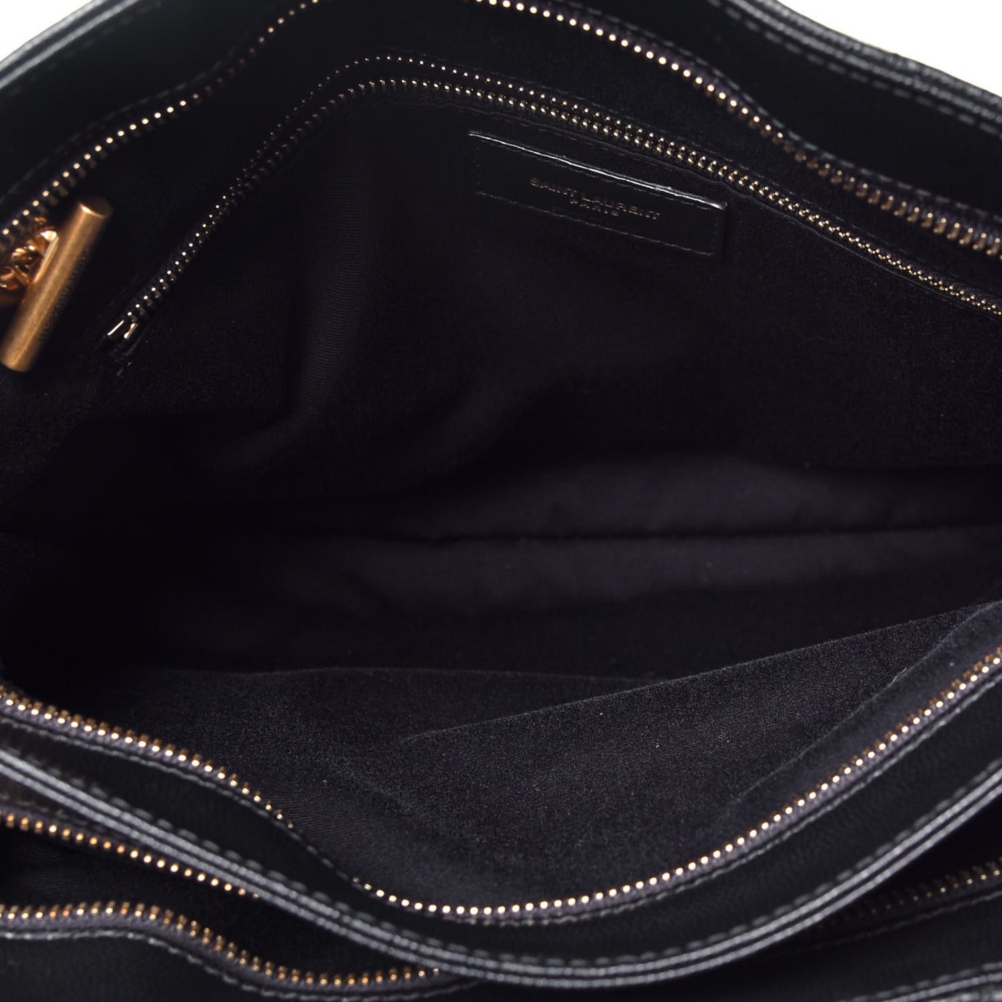 Grain De Poudre Matelasse Chevron Medium Tribeca Shopping Bag Black