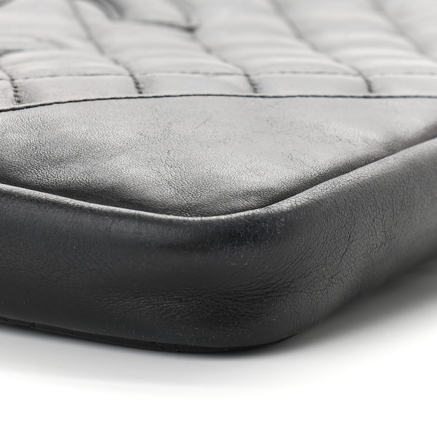Calfskin Quilted Medium Cambon Messenger Black