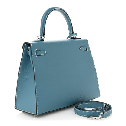 Hermes Epsom Kelly Sellier 25 New Blue Jean 3 of 11