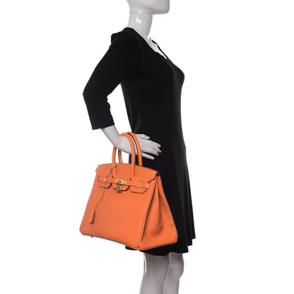 Hermes Epsom Birkin 35 Orange 2 of 10