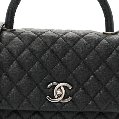 Chanel Caviar Quilted Small Coco Handle Flap Black 7 of 9